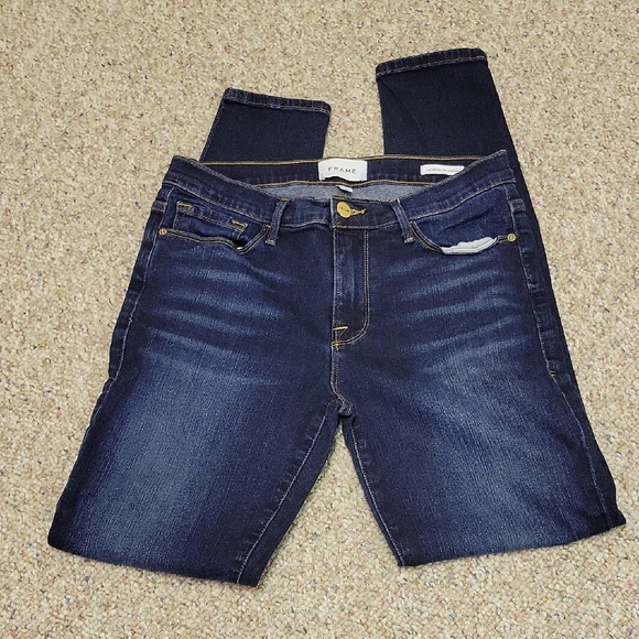 Frame Denim Women's Dark Blue Jeans Le Skinny de Jeanne sz 28 Wellington - Picture 1 of 5